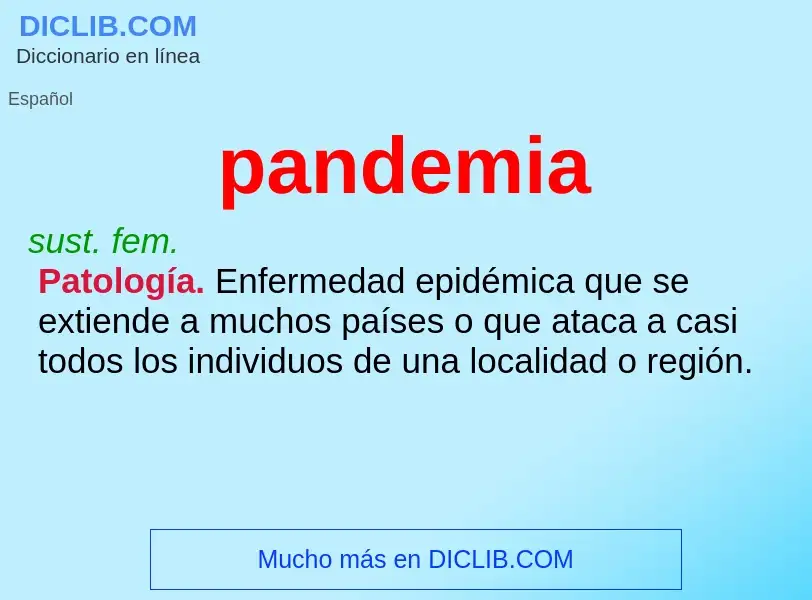 What is pandemia - definition