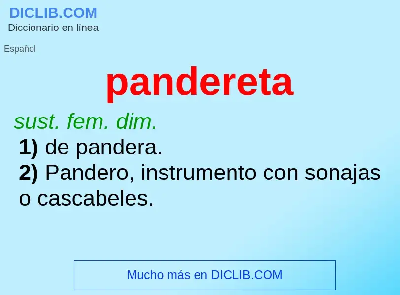 Was ist pandereta - Definition