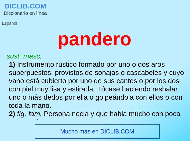 O que é pandero - definição, significado, conceito