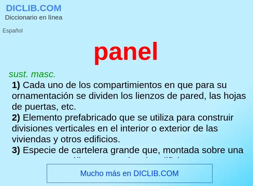 What is panel - meaning and definition