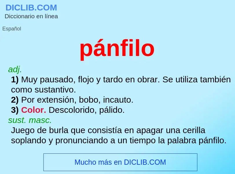 What is pánfilo - definition