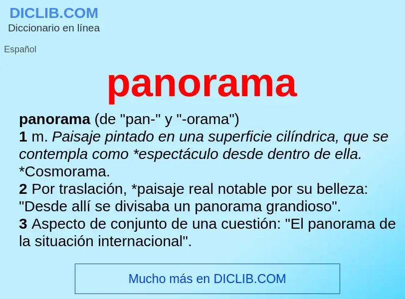 O que é panorama - definição, significado, conceito