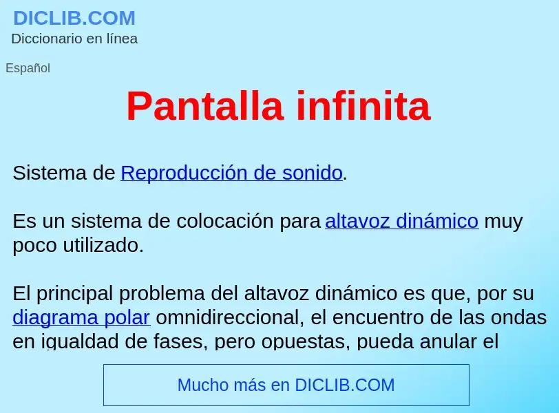 ¿Qué es Pantalla infinita ? - significado y definición