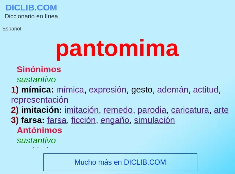 What is pantomima - definition