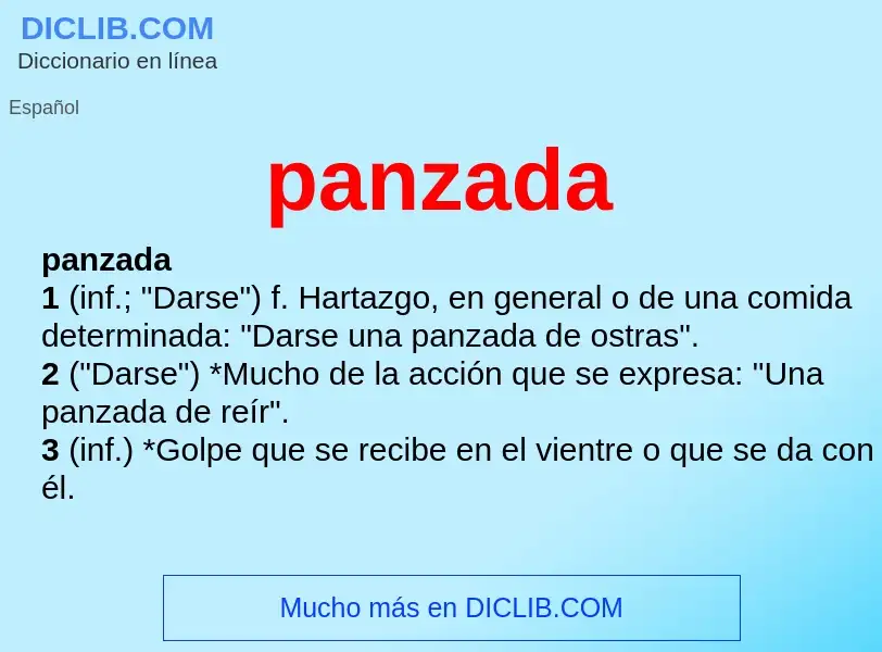 Qu'est-ce que panzada - définition