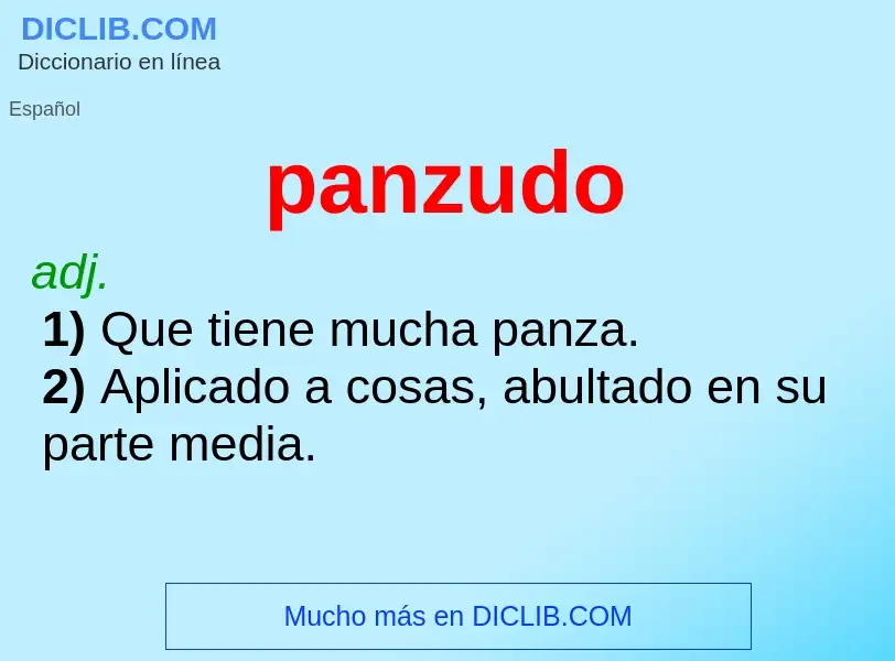 What is panzudo - definition