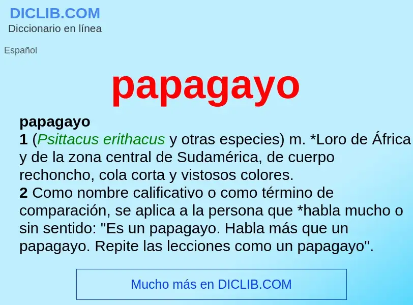 Wat is papagayo - definition