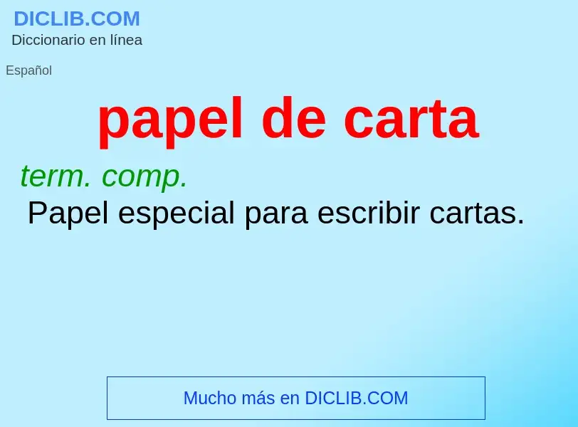 O que é papel de carta - definição, significado, conceito