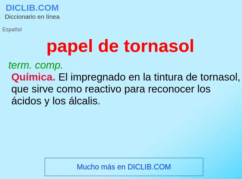 O que é papel de tornasol - definição, significado, conceito