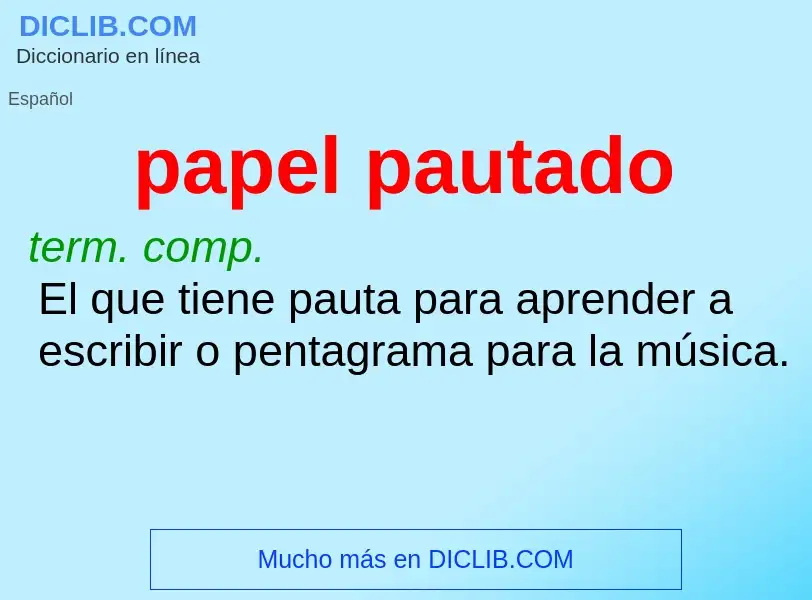 O que é papel pautado - definição, significado, conceito