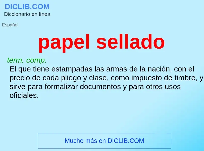 What is papel sellado - definition