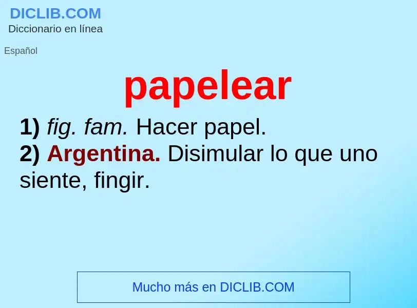 Wat is papelear - definition