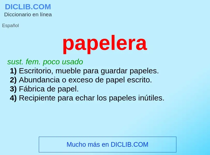 What is papelera - definition