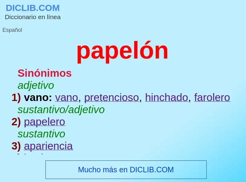 Was ist papelón - Definition