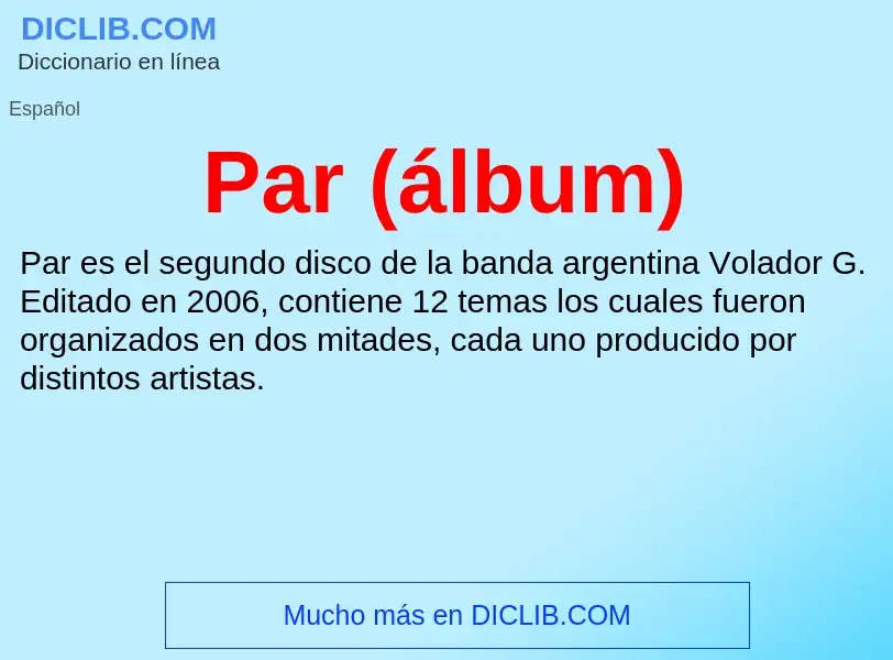 What is Par (álbum) - definition