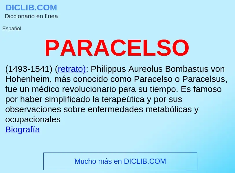 O que é PARACELSO - definição, significado, conceito