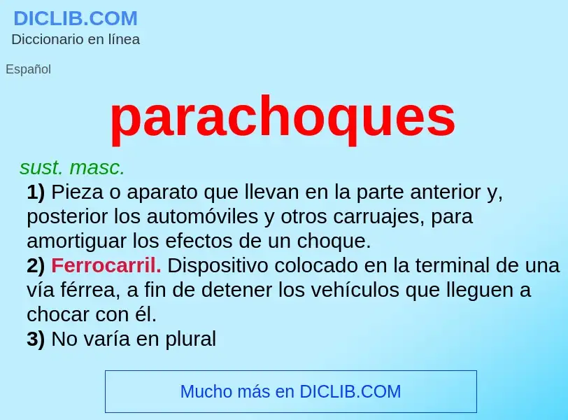 Che cos'è parachoques - definizione