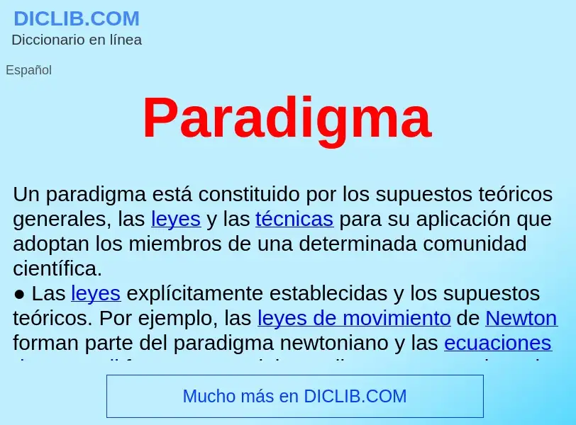 ¿Qué es Paradigma ? - significado y definición