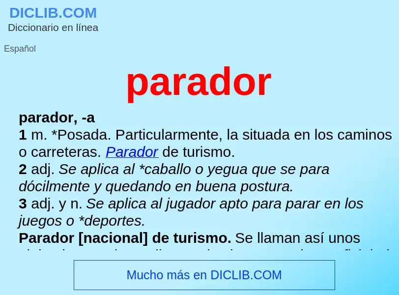 What is parador - definition