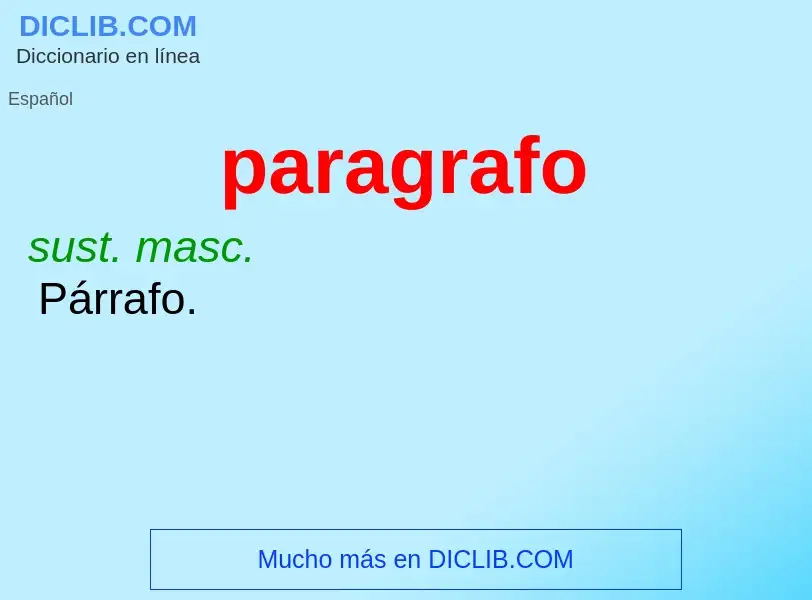 Che cos'è paragrafo - definizione