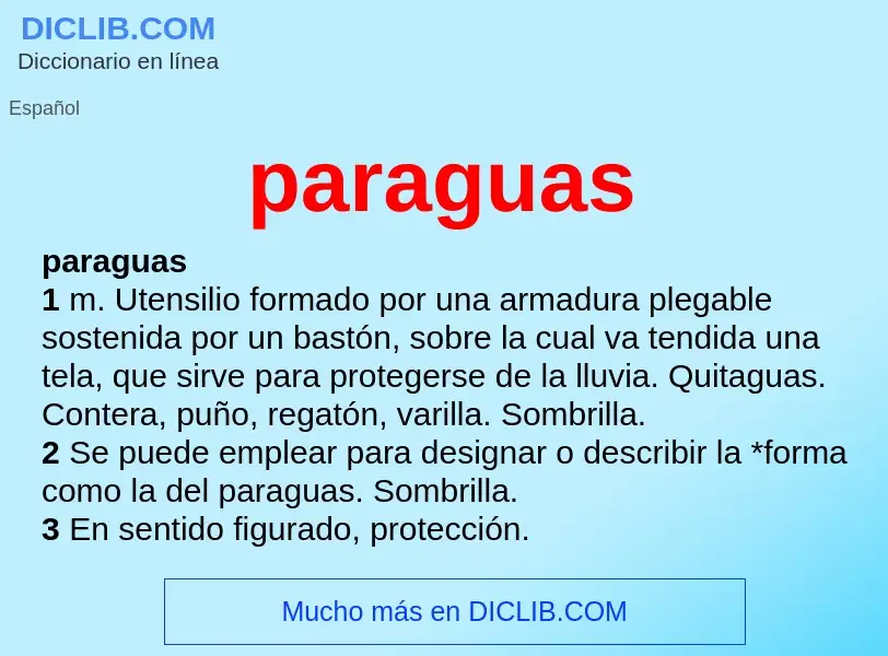 Что такое paraguas - определение