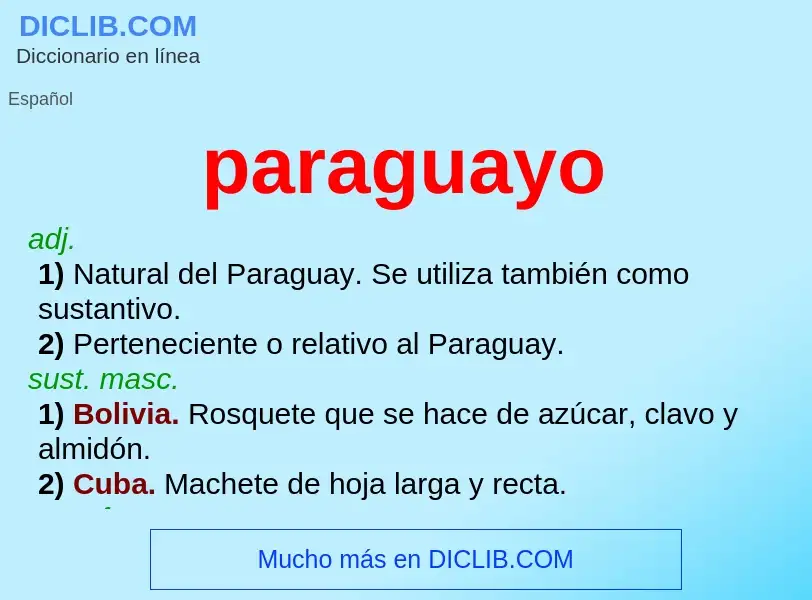 ¿Qué es paraguayo? - significado y definición