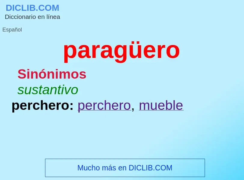 What is paragüero - definition