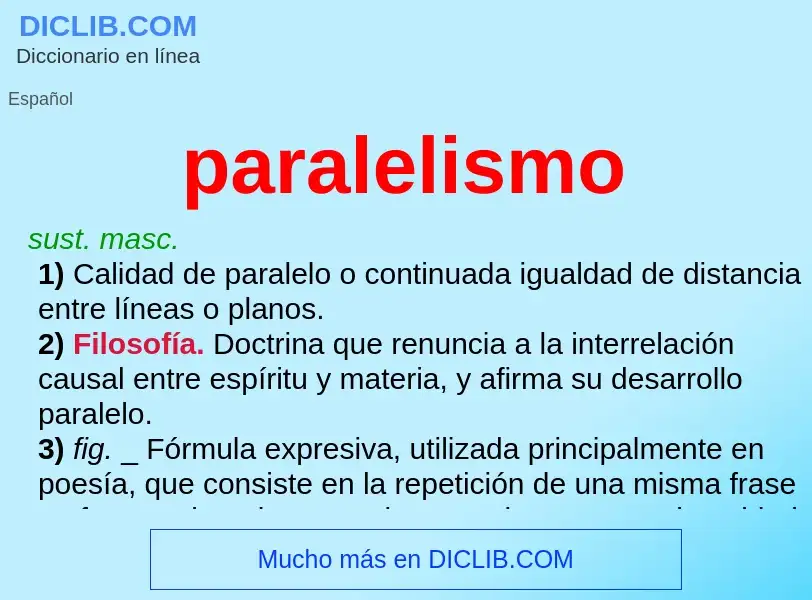 Was ist paralelismo - Definition