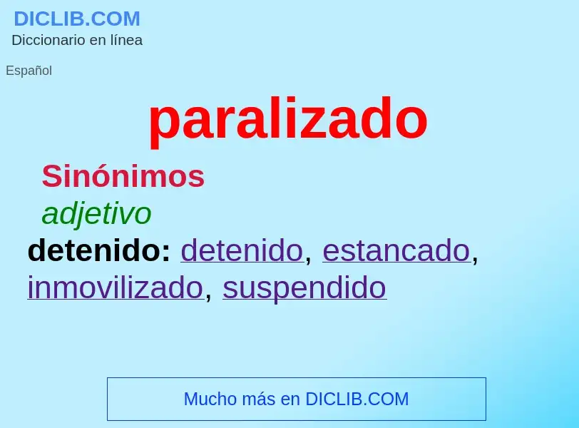 O que é paralizado - definição, significado, conceito