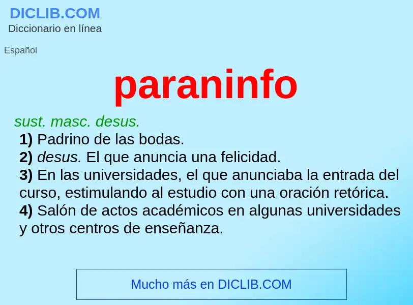 What is paraninfo - definition