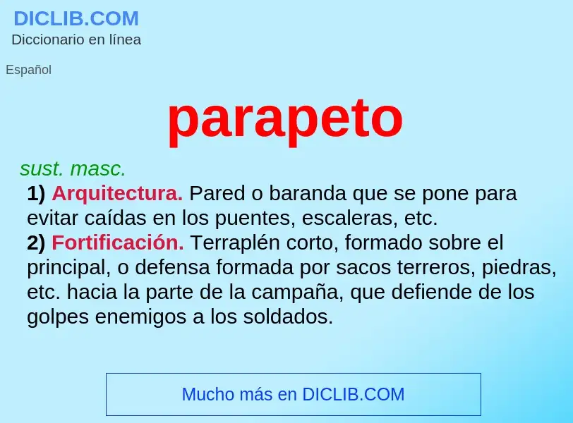 What is parapeto - meaning and definition