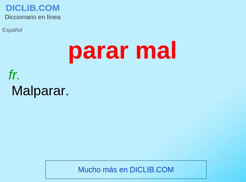 O que é parar mal - definição, significado, conceito