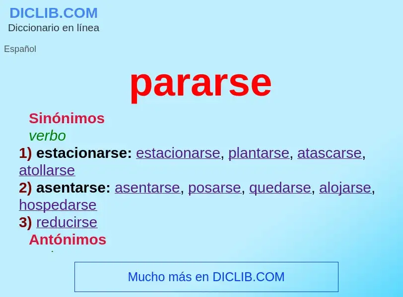 Wat is pararse - definition