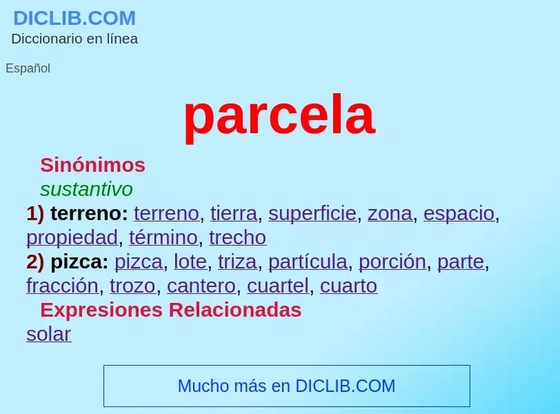 Wat is parcela - definition