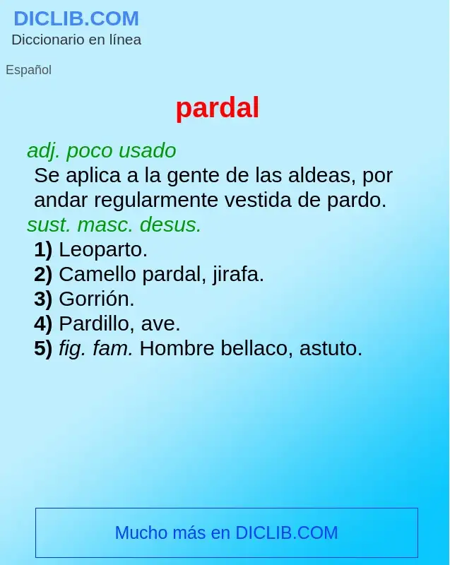 Wat is pardal - definition