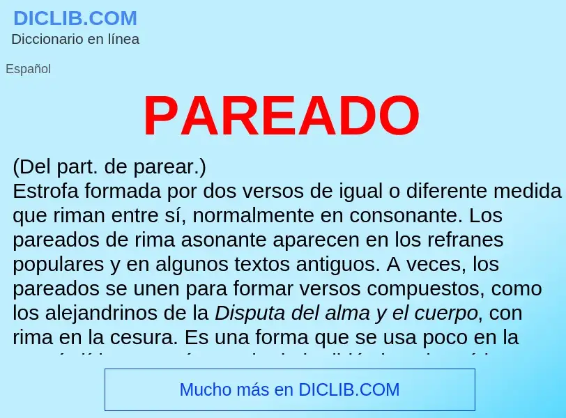 O que é PAREADO - definição, significado, conceito