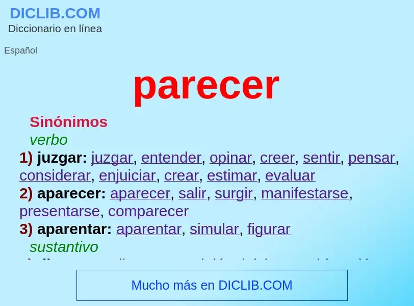 What is parecer - definition