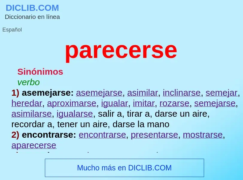 O que é parecerse - definição, significado, conceito