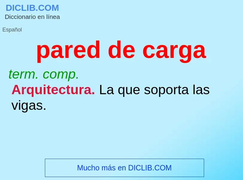 What is pared de carga - definition