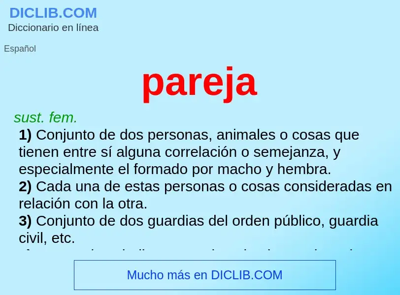 Was ist pareja - Definition