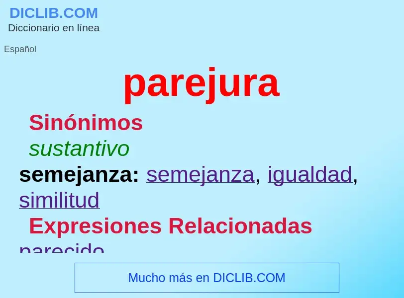 What is parejura - definition