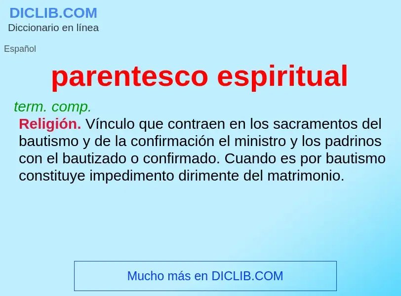 What is parentesco espiritual - definition