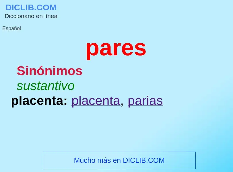 Wat is pares - definition