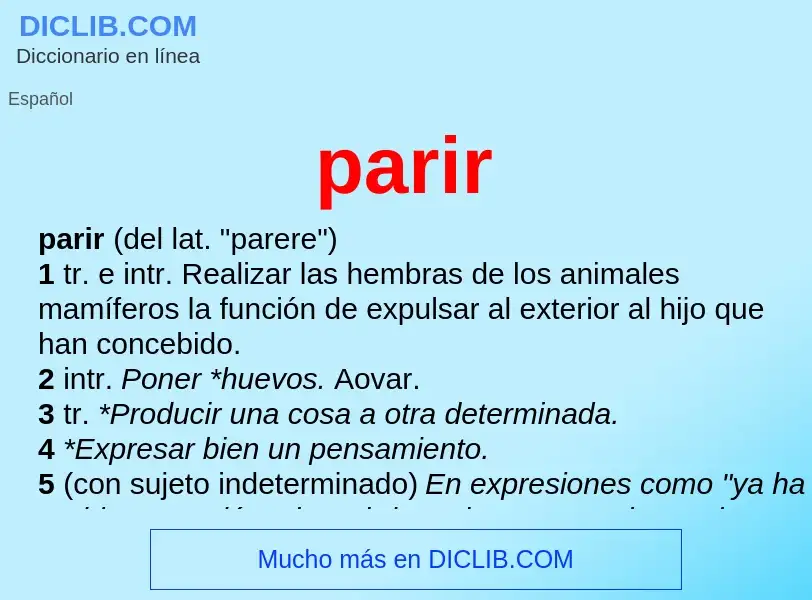 What is parir - definition