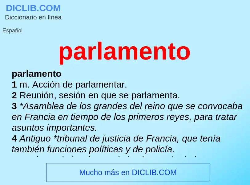 What is parlamento - meaning and definition