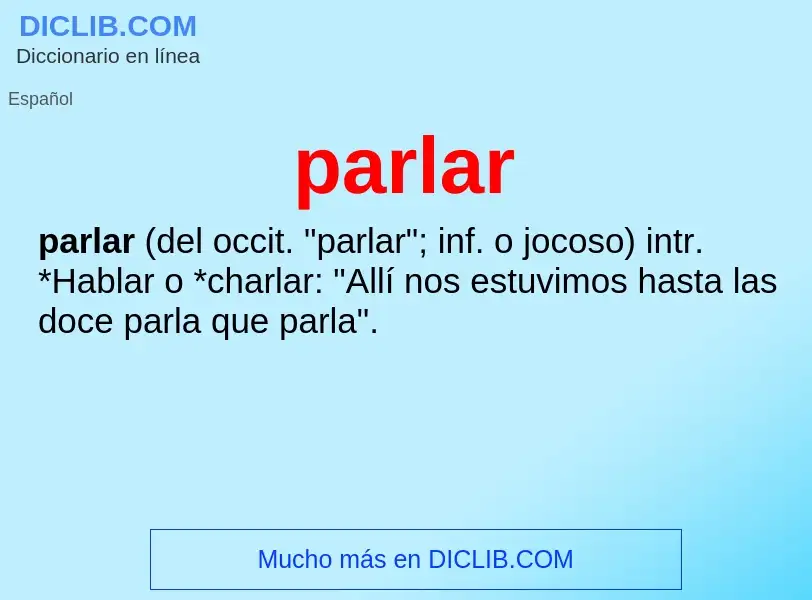 What is parlar - definition