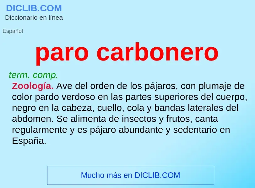 ¿Qué es paro carbonero? - significado y definición