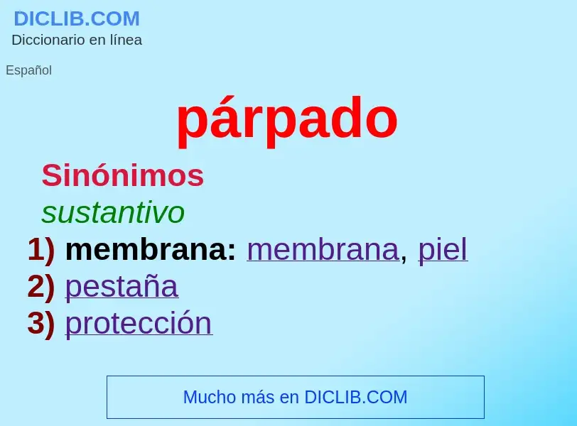 ¿Qué es párpado? - significado y definición