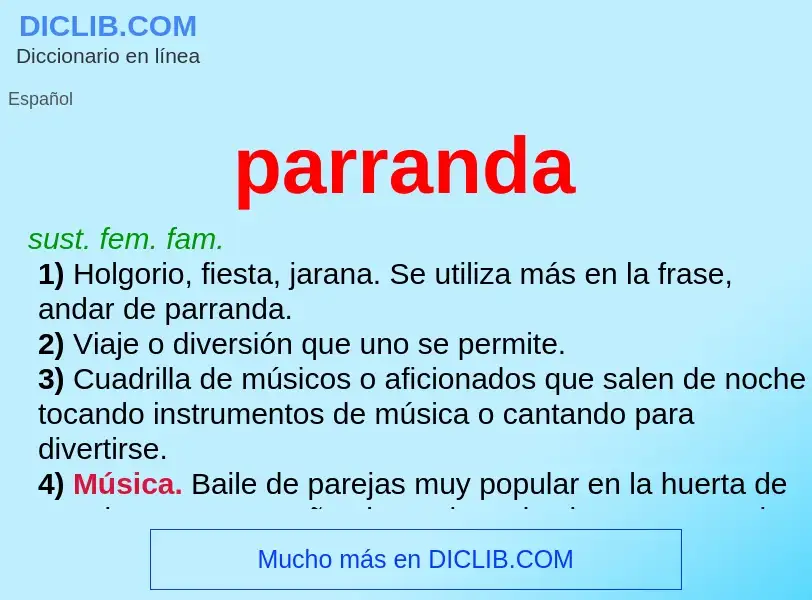 Wat is parranda - definition