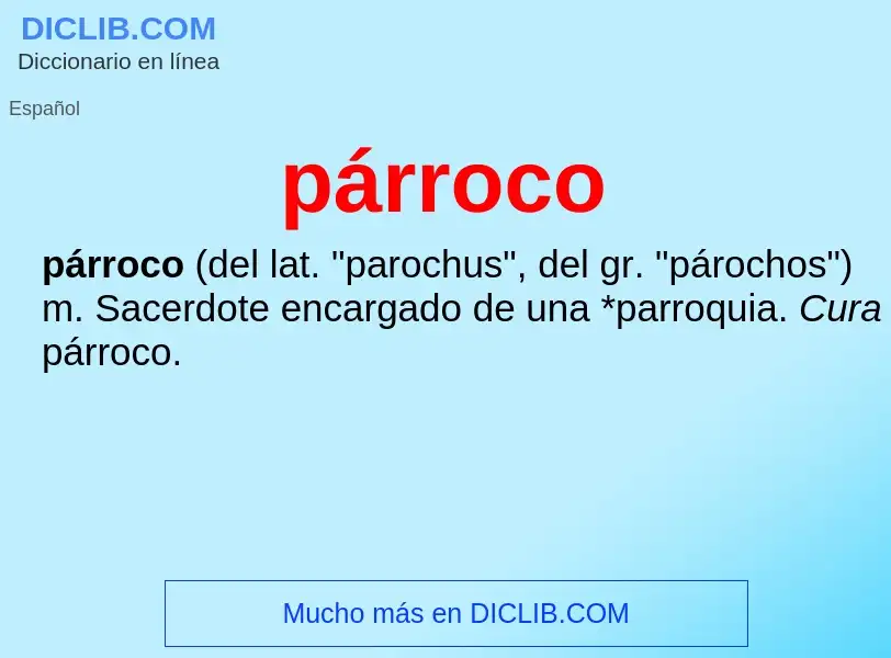 What is párroco - meaning and definition